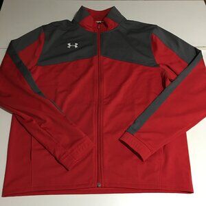 Under Armour Loose Mens Large Jacket Full Zip Red